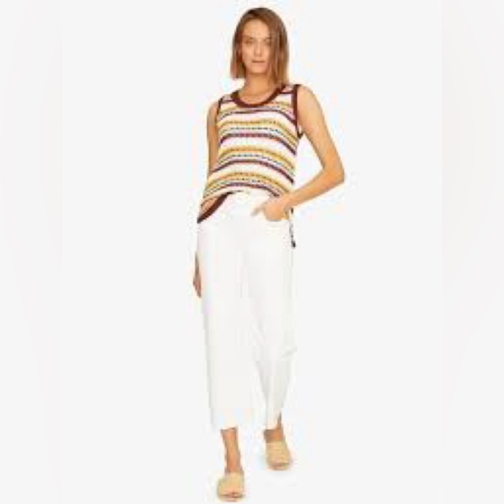 NWT | Sanctuary | Sunland Striped Crochet High-Lo Tank | Multi | XL 🕥